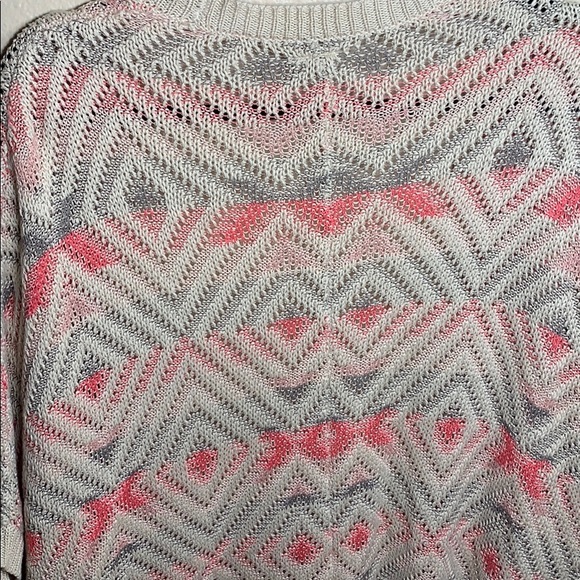 Pink gray and tan cardigan - Picture 3 of 3